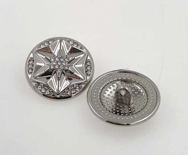 Botones decorativos con vástago: diseño de estrella de diamantes de imitación de primera calidad para prendas de moda
